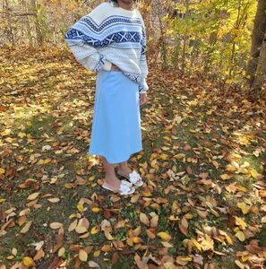 1970s Blue Skirt with Pocket